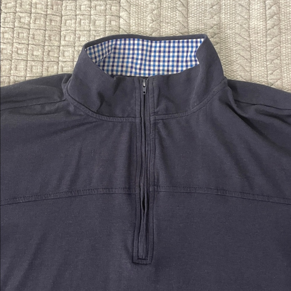 Coastal Crew Nantucket Deckhand Men’s Quarter Zip - Navy - Picture 6 of 7